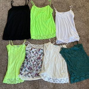 Lot of 7 Camis